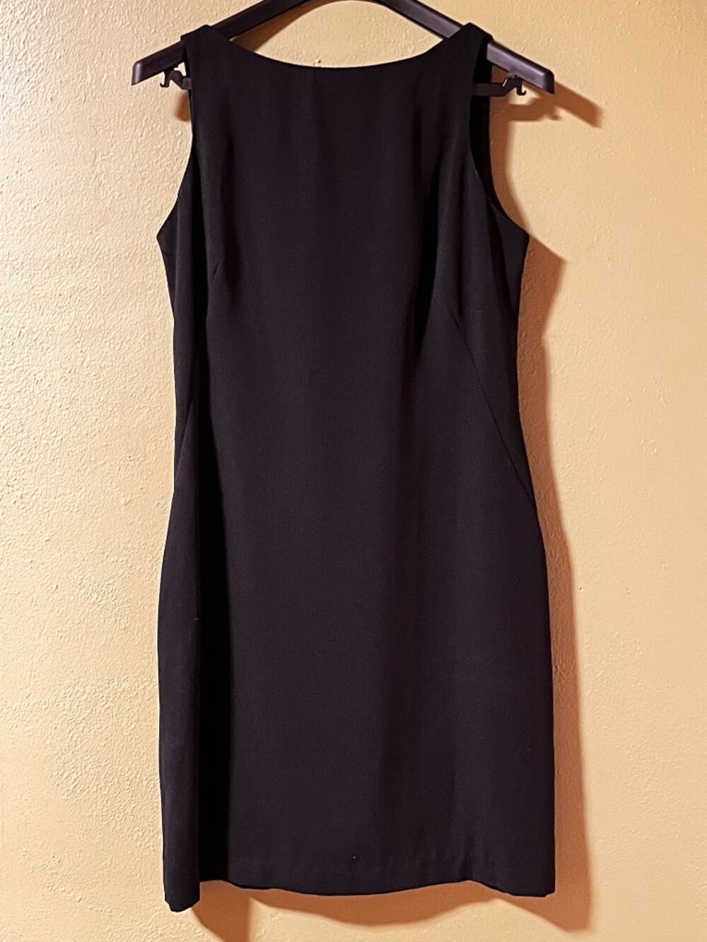 CDC Caren Desiree Company Black Crisscross Back Sheath Dress Size 8